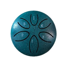 Steel Tongue Drum: 6 Inch 6 Notes Rain 6 inch 6 notes Emerald (Rain Drum) T14
