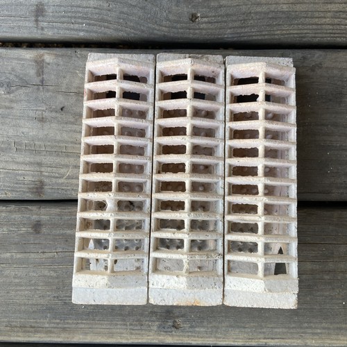 Vintage DEARBORN Space Gas Heater Insert Grate / Brick X101928 Set Of 3
