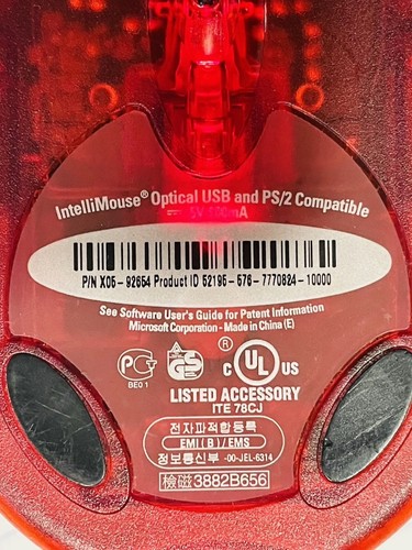 Microsoft IntelliMouse Optical USB and PS/2 Compatible 5V 100mA - Afbeelding 4 van 5