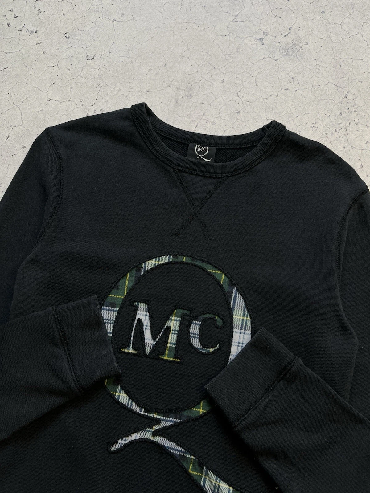 Felpa girocollo Alexander McQueen con dettaglio tartan taglia S