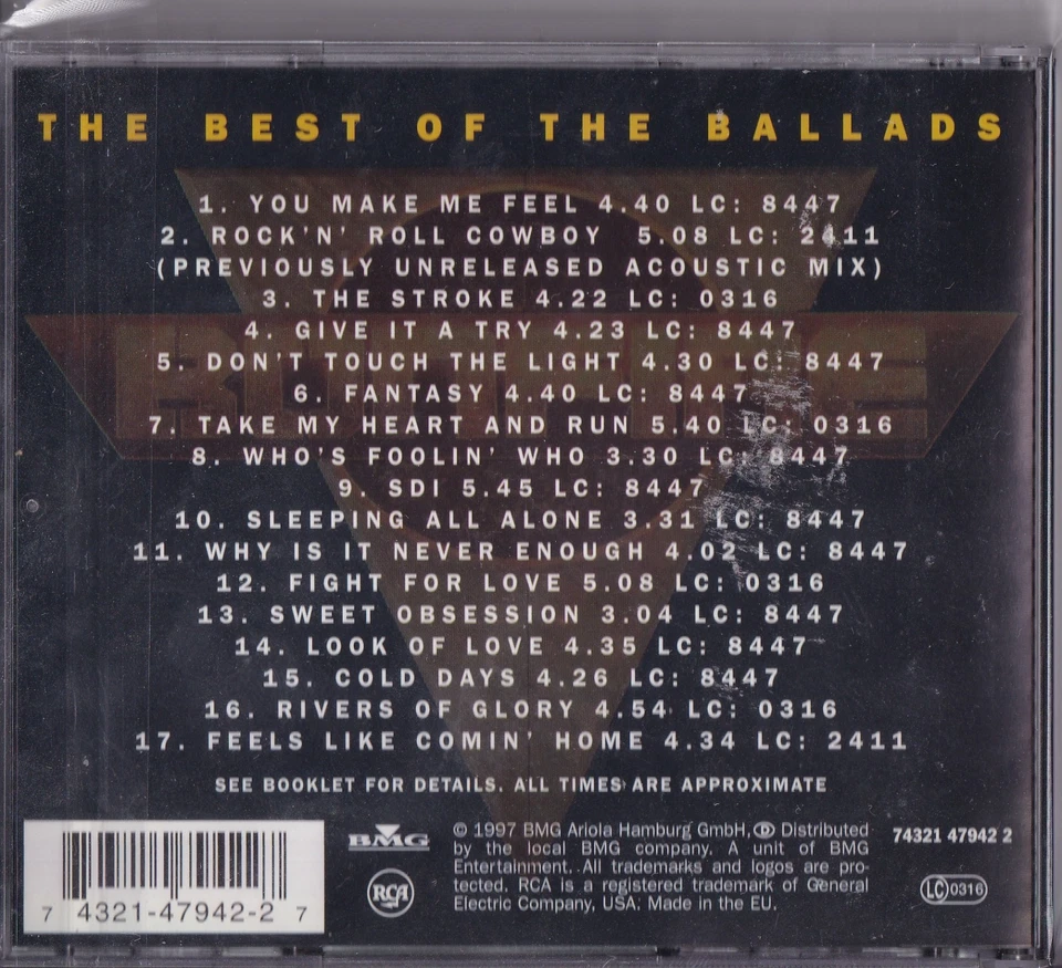 BONFIRE - HOT & SLOW - THE BEST OF THE BALLADS CD 1997 (SCORPIONS SINNER 1997 - Bild 2 von 2