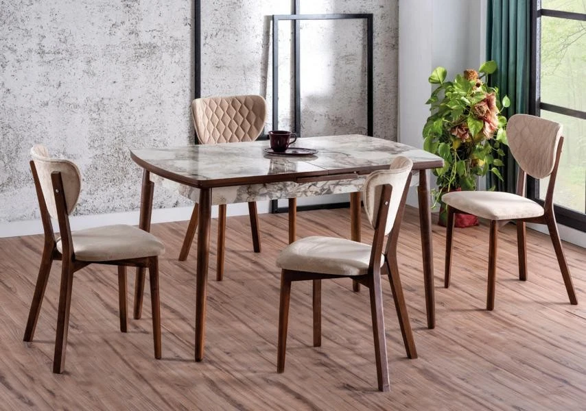 Luxus Hochwertig Komplett Esstisch 4х Stühle Luxus Esszimmer Design Möbel - Bild 1 von 1