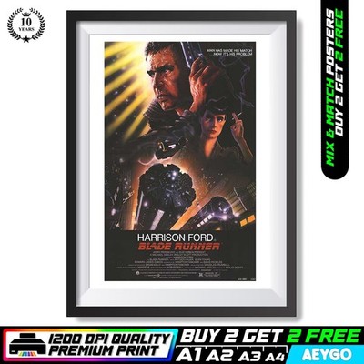 BLADE RUNNER Film Kino Film Wandbild Größe Bild Poster Druck Kunstwerk