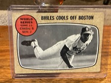 Vintage 1968 Topps Set Break Card World Series Game 3 #153 EX