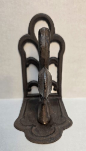 Cast Iron Fleur de Lis Bookend Heavy French Orleans Style Book Shelf Door Stop - Picture 2 of 10