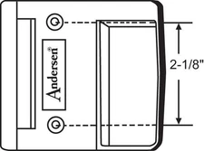 Andersen Pato Screen Door Handle in Stone Finish Interior Pull 1997194