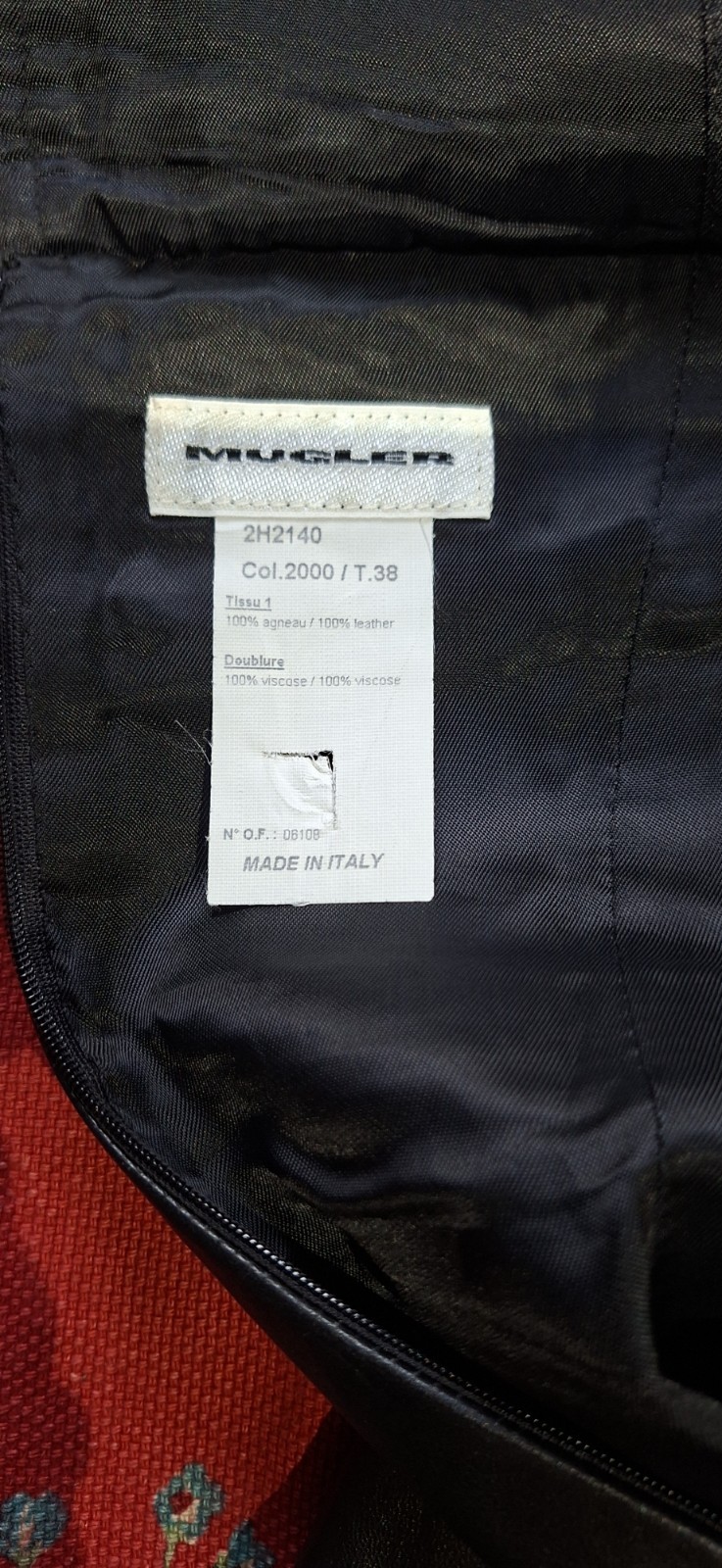 THIERRY MUGLER Vintage RARE Leather Dress Size 10, Italian 38 image 10