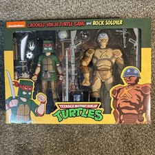2022 NECA Teenage Mutant Ninja Turtles Crooked Ninja Turtle Gang & Rock Soldier