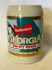 Georgia Fishing On My Mind Stein Budweiser SO53834 5 1/4" Gerz Germany 1991