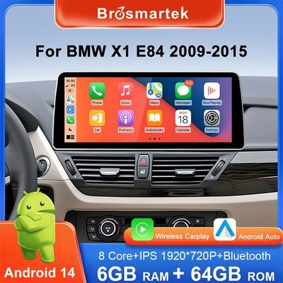 12,3'' Android 14 Autoradio CarPlay 64GB iDrive DAB+ Für BMW X1 E84 CIC 2009-2015