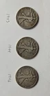 Lot of 3 WALKING LIBERTY 1943, 1944, 1946 Silver Half Dollar