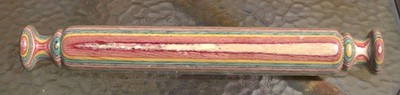 Colorful Rolling Pin with Multi-Color Striped Wood