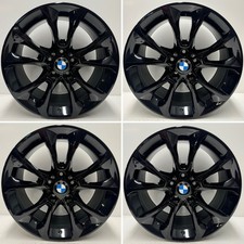 Genuine BMW X5 X6 19” 449M Star Spoke Alloy Wheels Refurbished Gloss Black F15