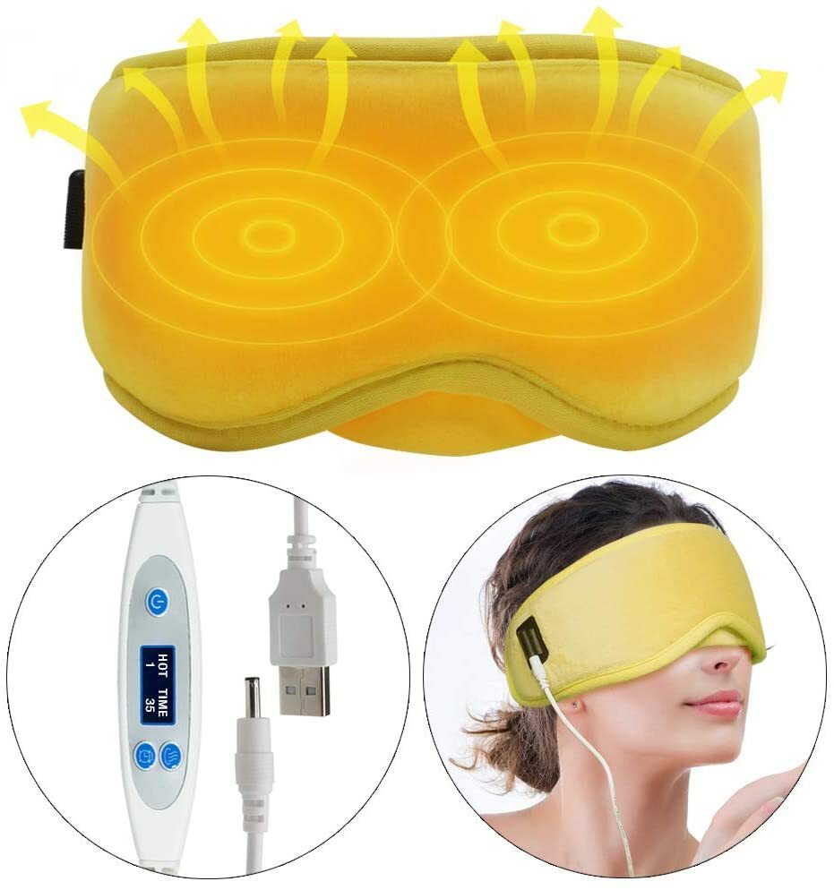 ARRIS Electric USB Heated Eye Mask with 5 Tem. Control for Dry Eye
