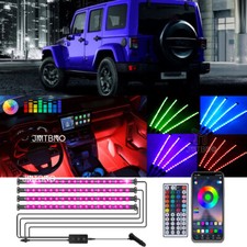 For Jeep Wrangler 72led Rgb Light Car Interior Floor Decor Atmosphere Strip Lamp