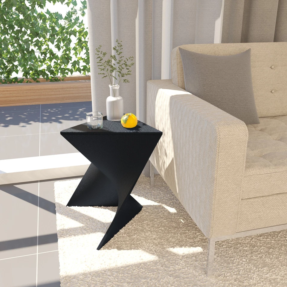 Randolph Modern Accent  Side Table Triangle Design for Living Room & Bedroom - Image 2 of 2