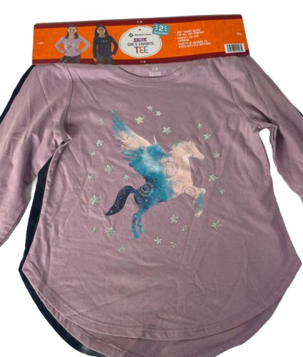 Member's Mark Girl's Favorite Tee 2-Pack Soft Long Sleeve Tees Girl’s Size 7/8