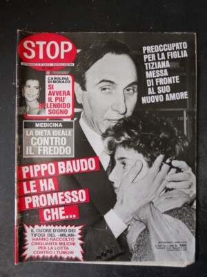 STOP 1937 1985 PIPPO BAUDO CAROLINA DI MONACO ALAIN DELON FURSTENBERG [GS8]