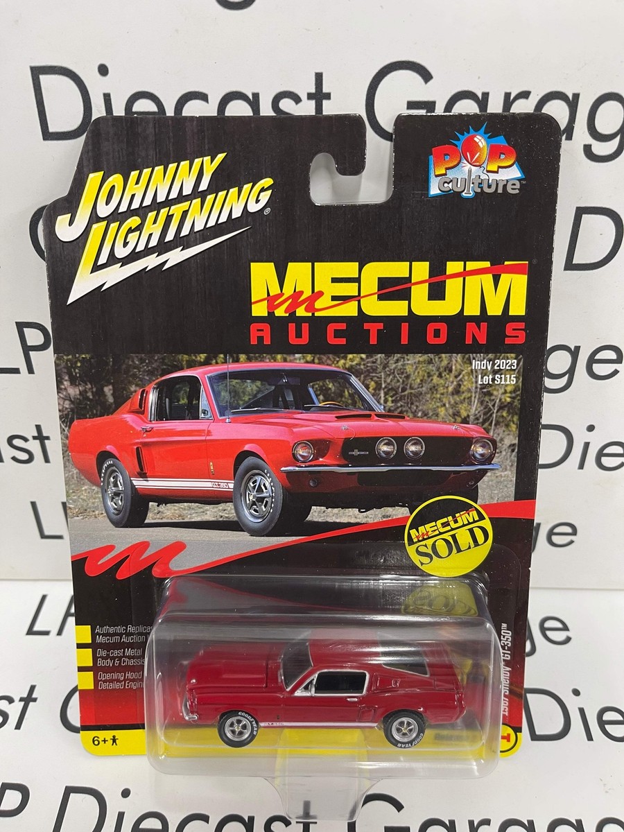 JOHNNY LIGHTNING 1967 Ford Mustang Shelby GT350 Red Mecum 1:64