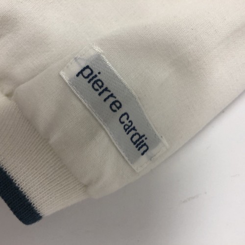 Vtg 80’s Pierre Cardin Men Blue White COLOR BLOCK Polo Pull Over SURFER Shirt S - Picture 5 of 8
