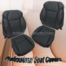 Driver + Passenger Bottom + Top Leather Seat Cover For 2007-2013 Acura MDX Black