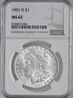 1901-O  $1  MORGAN SILVER DOLLAR  MINT STATE NGC MS62 #8166012-066 (VAM-20 /1A)