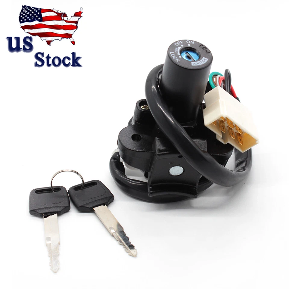 Ignition Key Switch Lock Assembly Keys For ninja EX250 250R 2008-2012 2011 2010 - Image 3 of 4