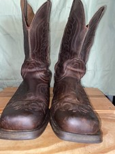 Ariat Brown Rambler Phoenix Square Toe Leather Western Boots Mens 7.5 D