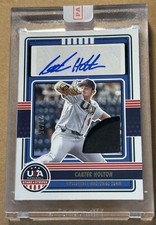 2024 Panini USA Stars & Stripes Carter Holton Auto Fielding Glove /25 Materials