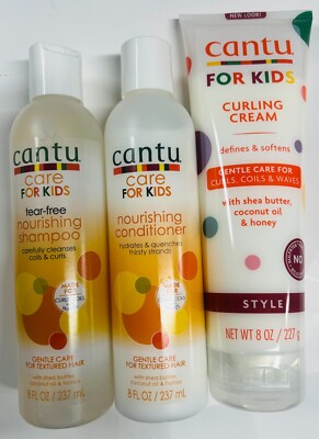 Cantu Care for Kids Pflegendes Shampoo & Conditioner + Lockencreme 8oz.