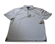 Men's NAUTICA Performance Bright White Polo Shirt. Size Small Wicking NOS