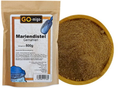 Gemahlene Mariendistelsamen 500g   GOmigo