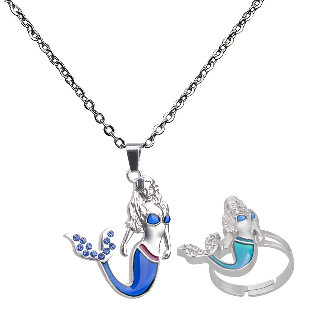 Mermaid mood best sale necklace