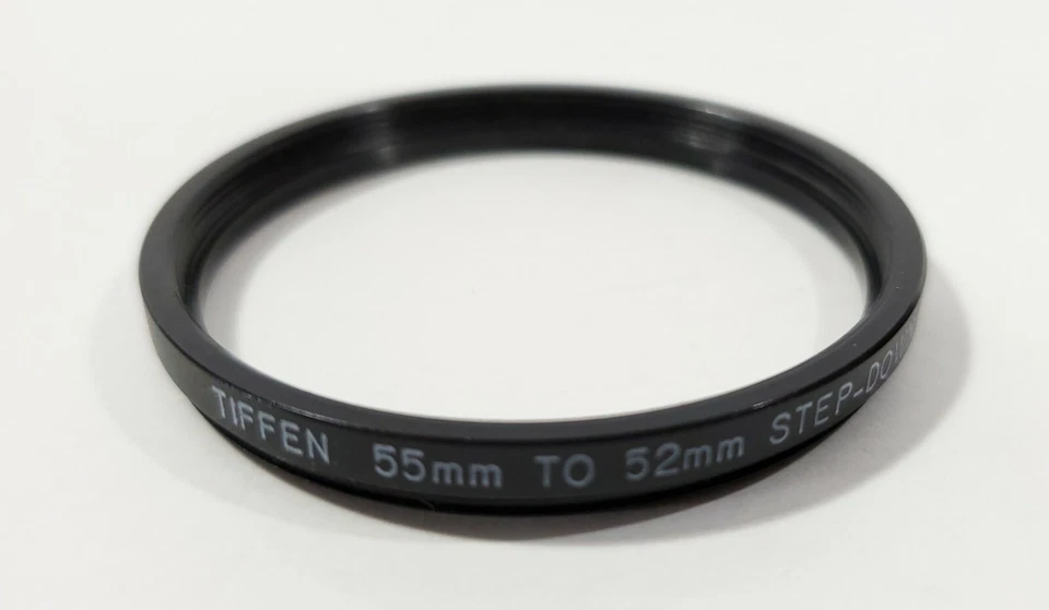 Tiffen 55mm to 52mm Step Down Lens Filter Ring Plastic Camera Adapter Made USA - Image 2 of 4