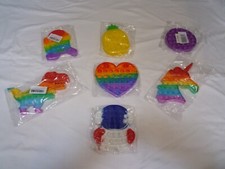 Push Bubble Pop Popper Fidget Sensory Toy SEN Autism ADHD Pineapple Heart Square