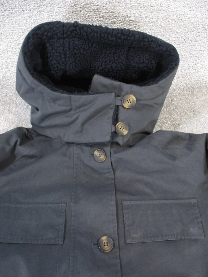 Chaqueta Barbour Lana Mujer 6 Gris Algodón Aislado Parka * Foto 2 de 4