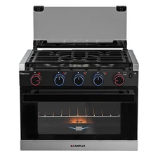 CAMPLUX 17" Propane Oven Stove Combo 1.27 Cu.ft. Gas Oven Stove w/3 Burners RV
