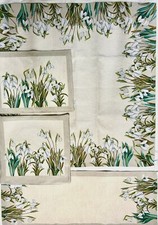 Gobelin Frühling Schneeglöckchen Blumen Tischdecke Decke Tischläufer Kissenhülle