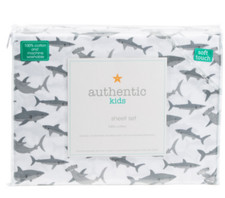 NEW FULL SIZE SHEET SET DOUBLE SIZE SHEET SET SHARK PRINT 100 COTTON