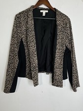 Chico's Leopard Cheetah Jacket Blazer Top Print 16 18 XL 3