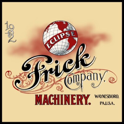 Frick Company - Eclipse Machinery, Waynesboro NEW Sign 28'' Dia. Square USA STEEL