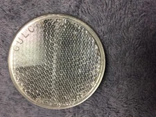 NOS BRIGHT STAR GULCO NO. 2222 SAE-A 24 BICYCLE CLEAR FRONT REFLECTOR 