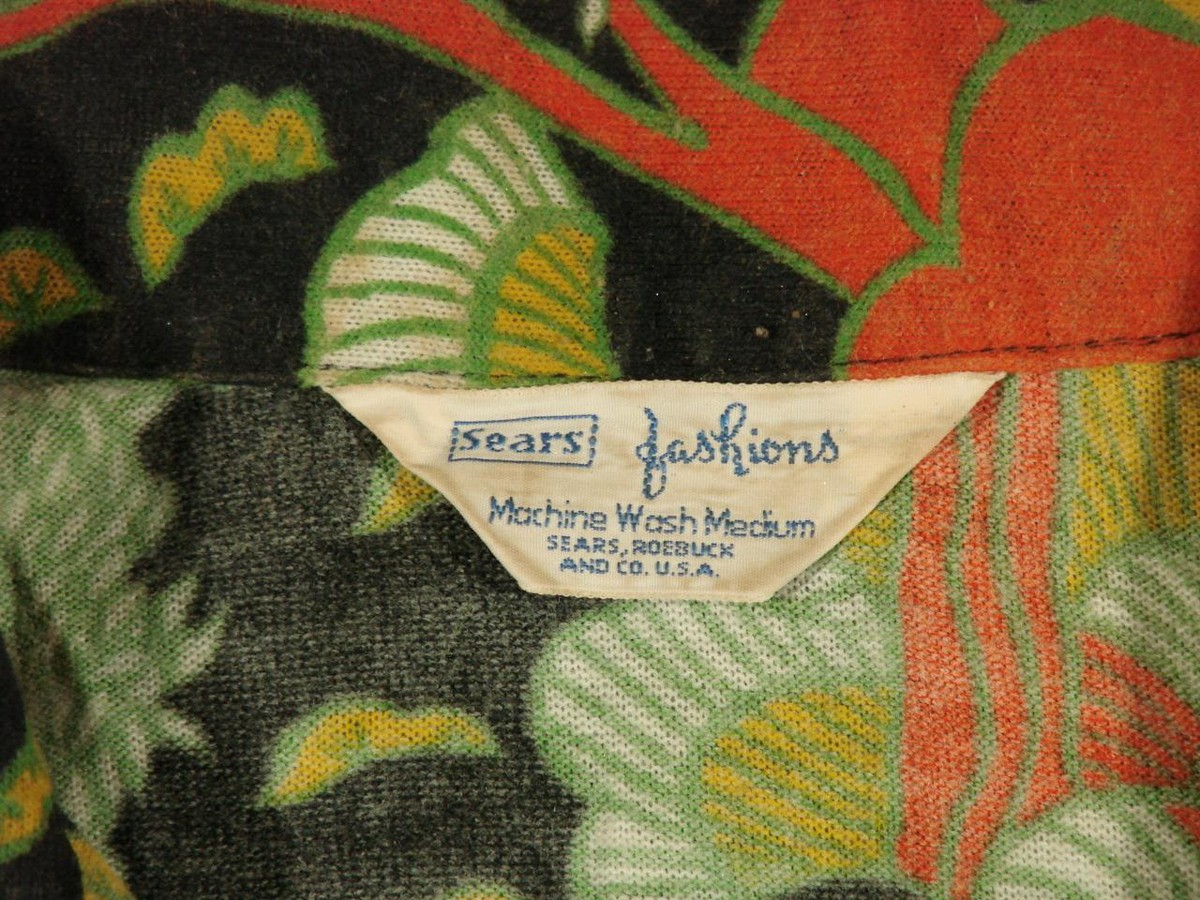 70's Vintage Sears Fashions L/S Psychedelic Landscape Shirt