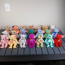 TY Beanie Baby LOT, Only Bears "Millenium" Bear W/Tag Errors VTG 1990s-2000s NEW