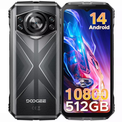 DOOGEE S118 Rugged Smartphone Android 14, 20GB+512GB 10800mAh