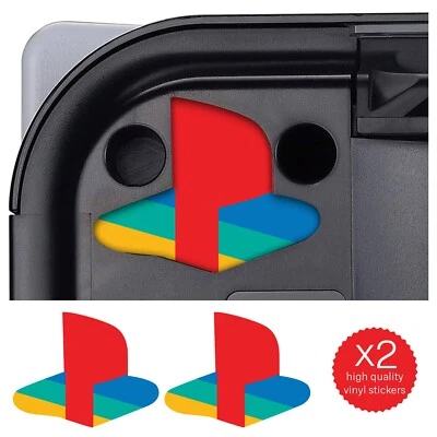 VINYL REALITY PLAYSTATION PS5 CLASSIC RETRO LOGO DECAL STICKER VINYL x 2 / Original Pro Slim