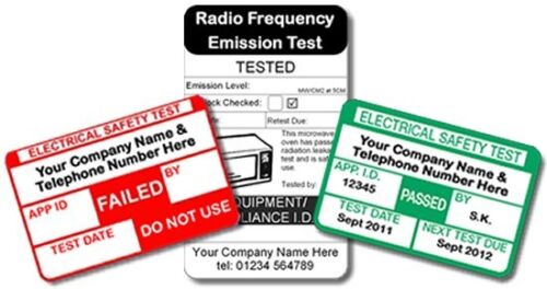 2252 Fully Personalised PAT Test Labels For Plugs (starter pack)