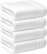 Hotel Bath Towels Luxurious White Extra Large 100% Cotton Jumbo Bath Sheets Set