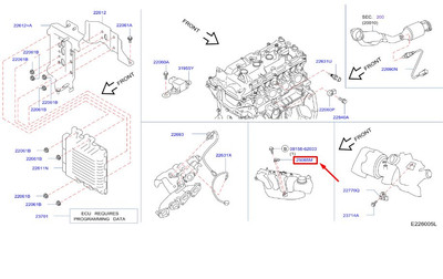 Nissan Qashqai J11 MK2 Ansaugkrümmer-Drucksensor 22365EY01B NEU ORIGINAL