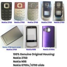 100% Genuine Original Nokia 2760, 6700s, N96 Keypad, Front, Back Cover Housing
